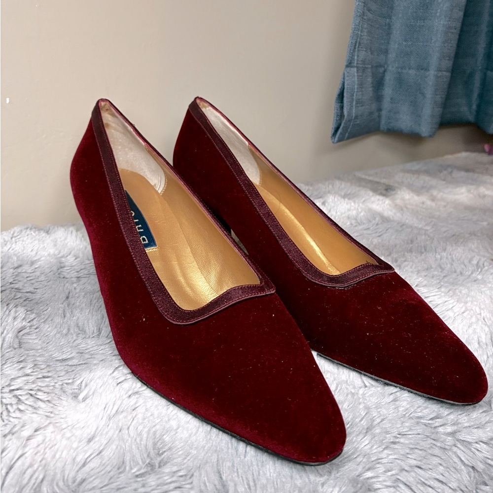 Elegant Red Velvet Heels